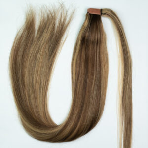 extensiones rubio mechado oscura 65cm